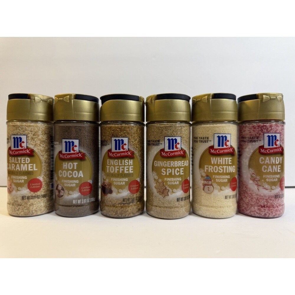 *NEW* COMPLETE SET of 6 McCormick Finishing Sugars HOLIDAY 2024 Limited Edition